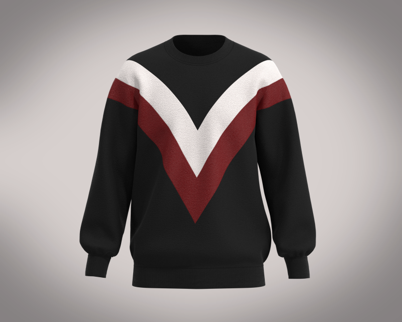 Men Black Sweatshirt 3D 模型 .c4d .max .obj .3ds .fbx .stl .blend 