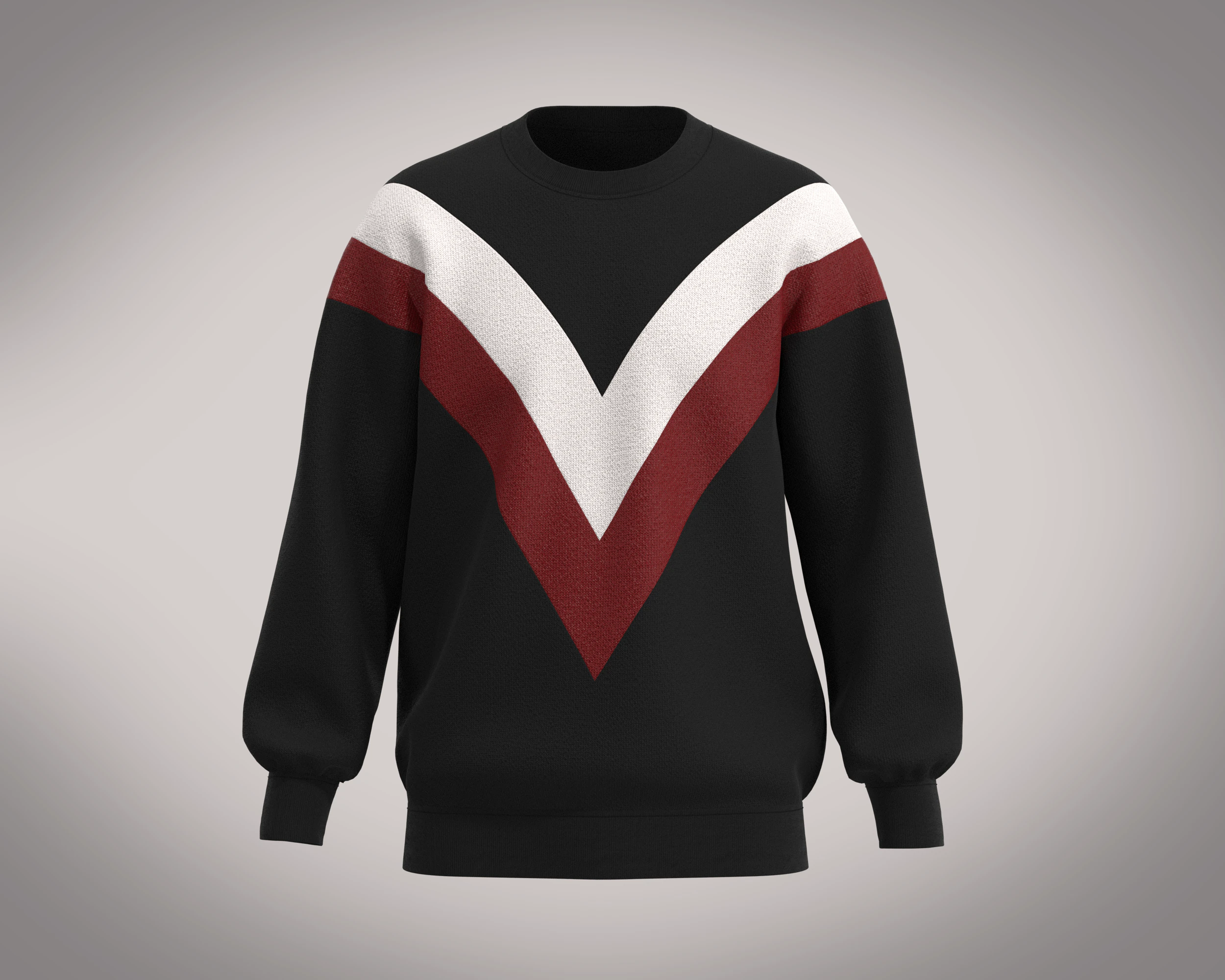 Men Black Sweatshirt 3D Model .c4d .max .obj .3ds .fbx .stl .blend 