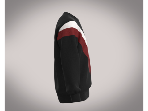 Men Black Sweatshirt 3D 模型