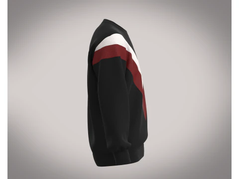Men Black Sweatshirt 3D Model