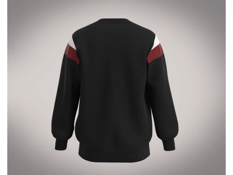 Men Black Sweatshirt 3D Model