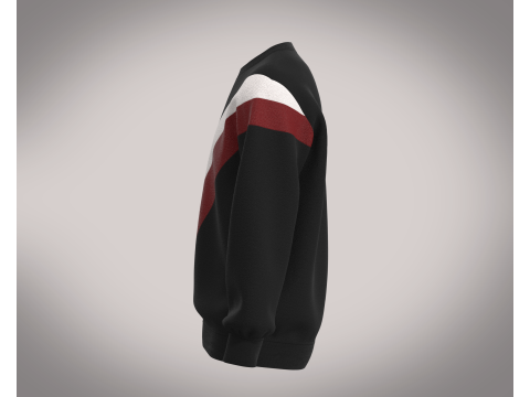 Men Black Sweatshirt 3D 模型