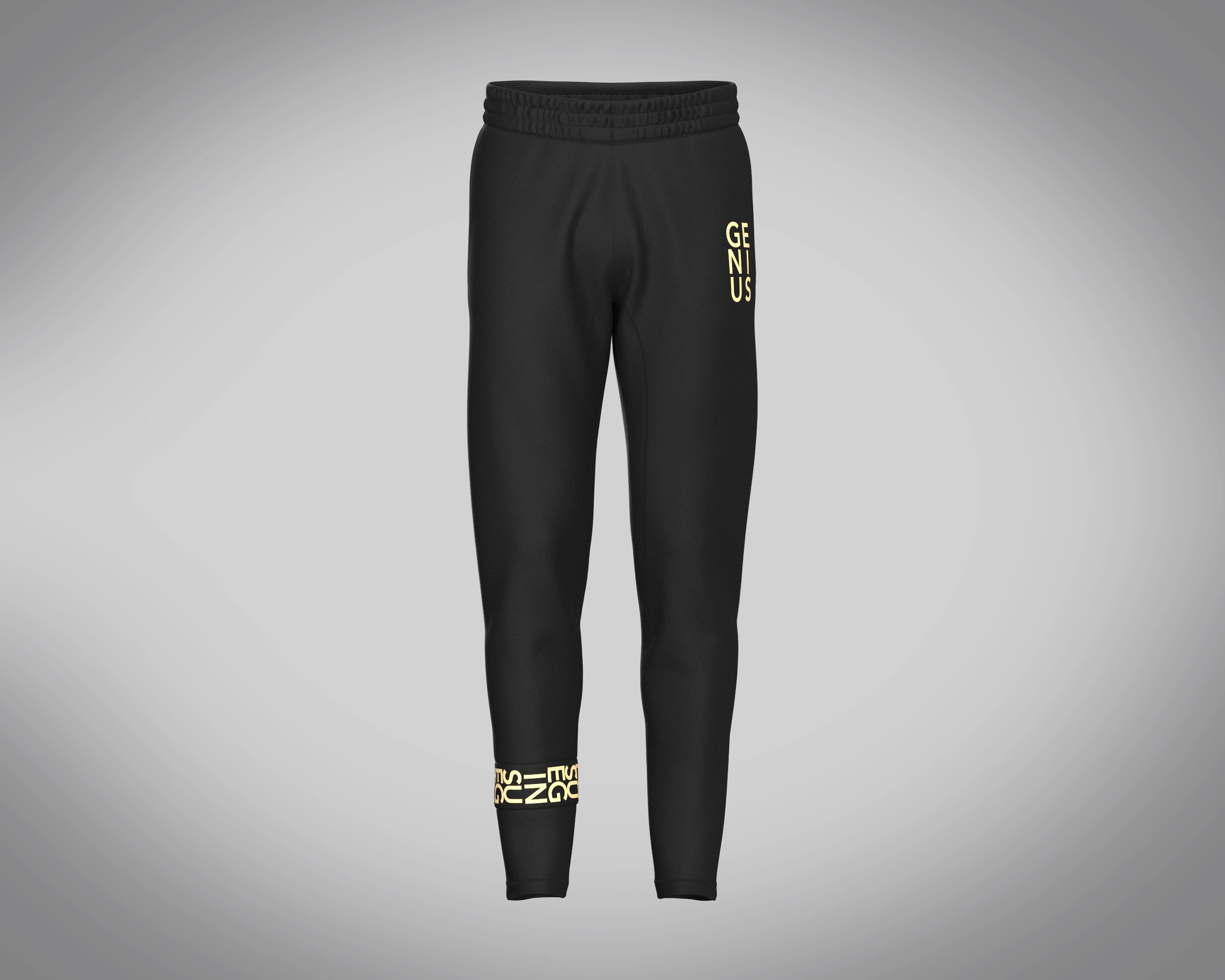 Men Black And Gold Pant 3D Model .c4d .max .obj .3ds .fbx .stl .blend 
