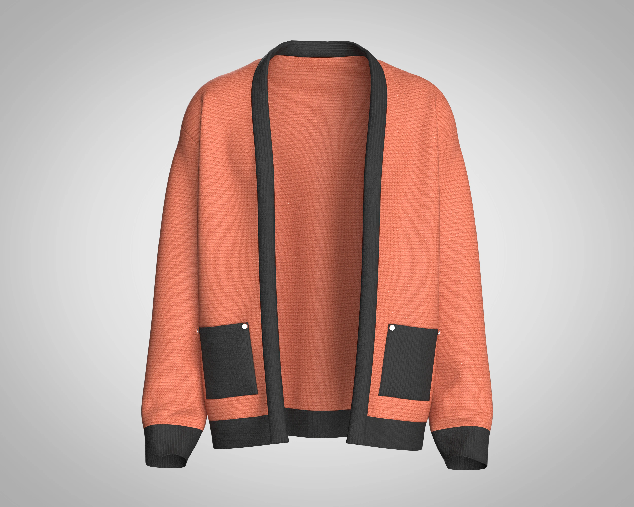 Men Cardigan 3D Model .c4d .max .obj .3ds .fbx .stl .blend 