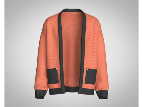 Men Cardigan Modelo 3D