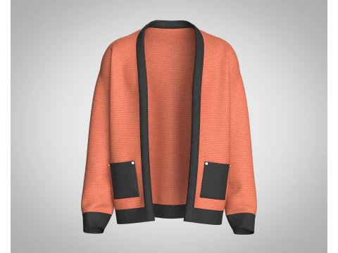 남성 카디건 3D 모델