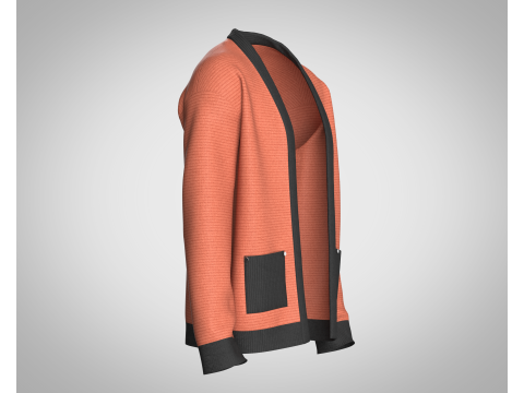 Men Cardigan 3D 模型