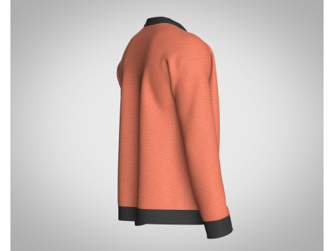 Men Cardigan 3D 模型