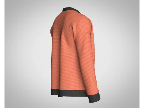 Men Cardigan 3D Model