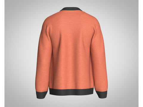 Men Cardigan 3D 模型