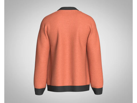 Men Cardigan 3D Model