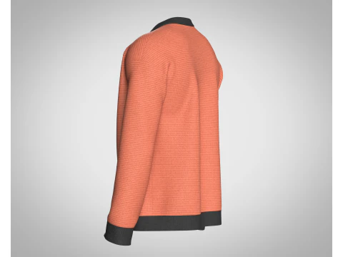 Men Cardigan 3D Model