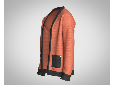 Men Cardigan 3D 模型
