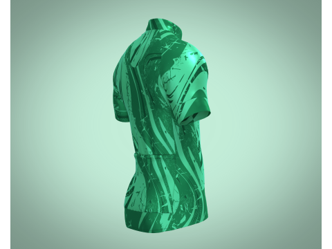 Men Cycling Jersey - Green Printed 3Dモデル
