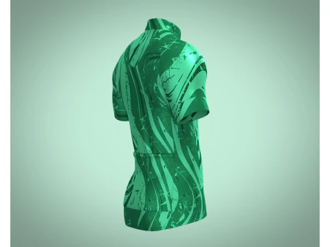 Men Cycling Jersey - Green Printed 3D Model