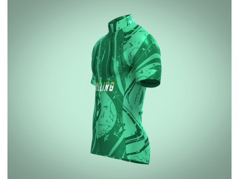 Men Cycling Jersey - Green Printed 3Dモデル
