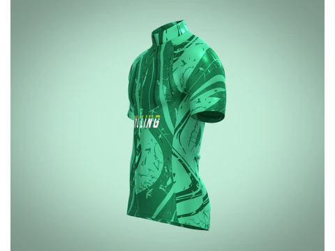 Men Cycling Jersey - Green Printed 3D Model