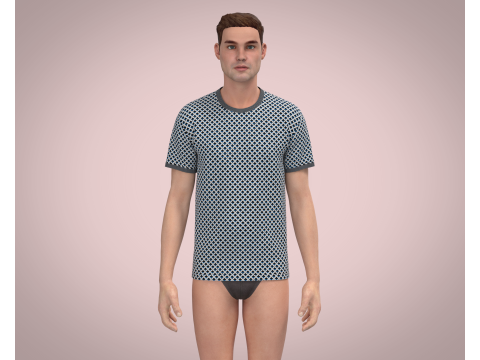 Men AOP T-Shirt 3D Model