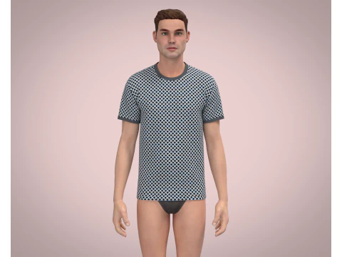 Men AOP T-Shirt 3D Model