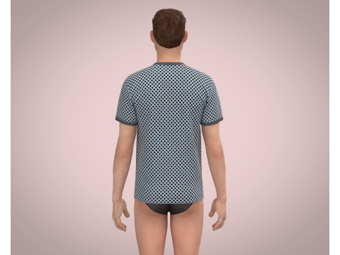 Men AOP T-Shirt 3D Model