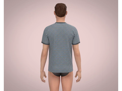 Men AOP T-Shirt 3D Model