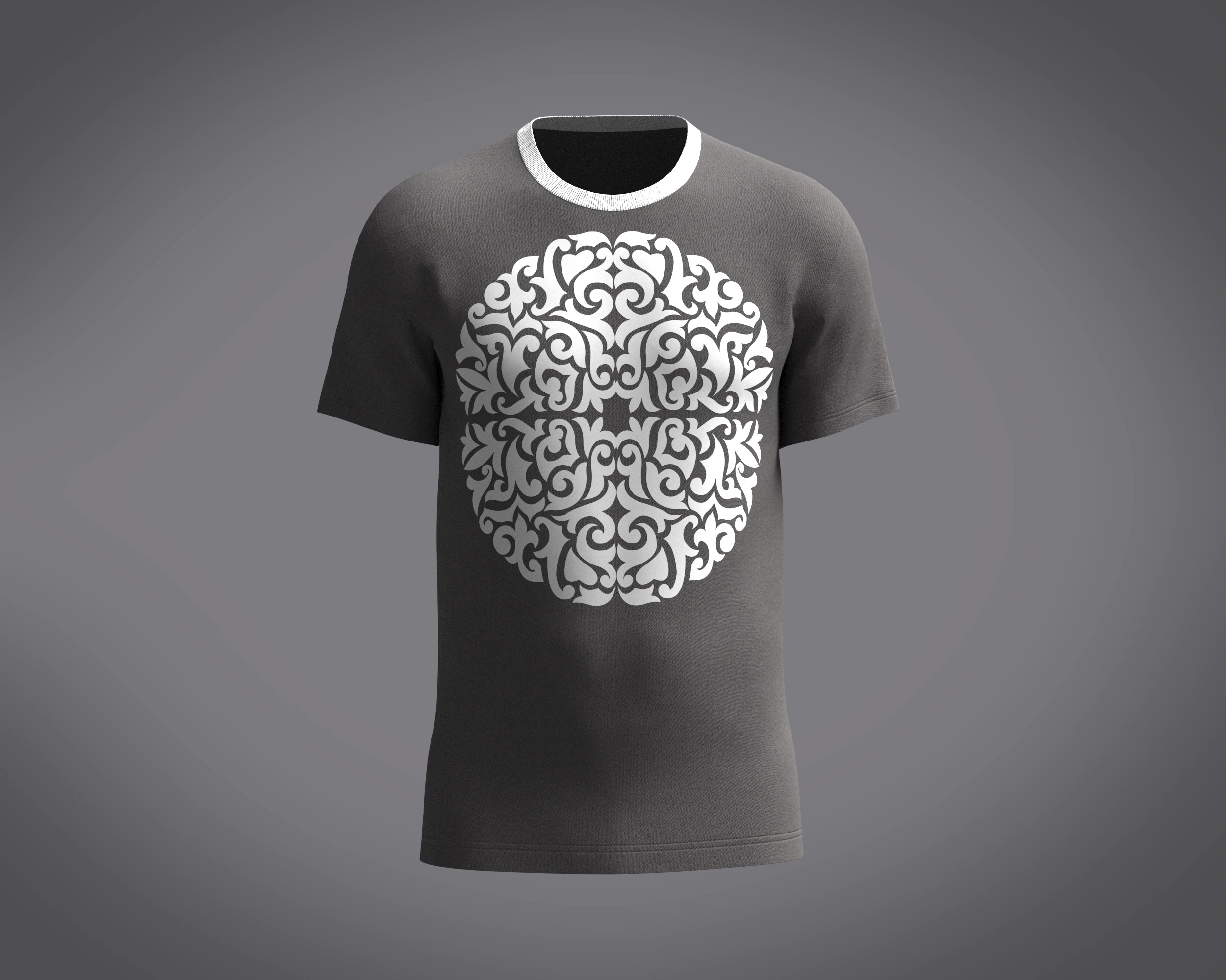 Men Gray T-Shirt 3D Model .c4d .max .obj .3ds .fbx .stl .blend 