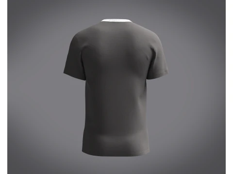 Men Gray T-Shirt 3D Model