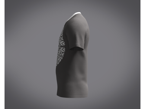 Men Gray T-Shirt Model 3D