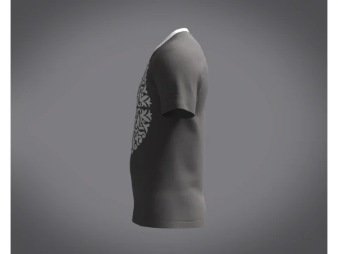Men Gray T-Shirt 3D Model
