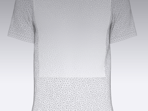 Men Gray T-Shirt Model 3D