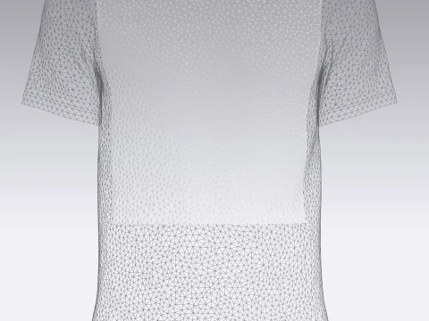 Men Gray T-Shirt 3D Model