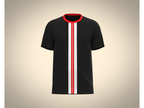 Men Black T-shirt 3D Model