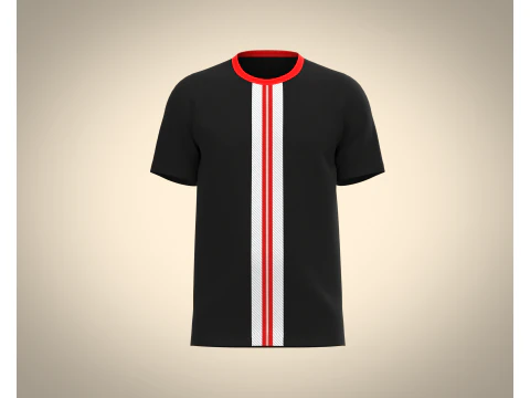 Kaos Hitam Pria Model 3D