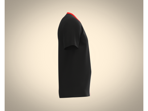 Men Black T-shirt Modelo 3D