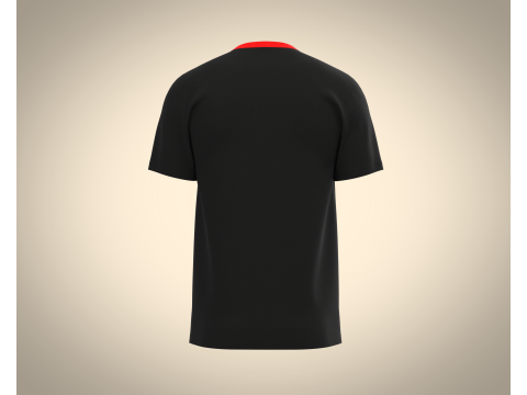 Men Black T-shirt Modelo 3D