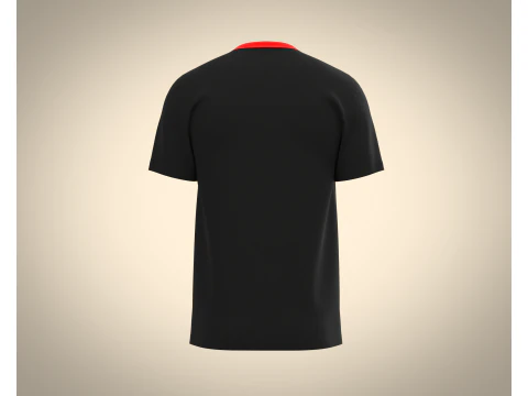 Men Black T-shirt 3D Model