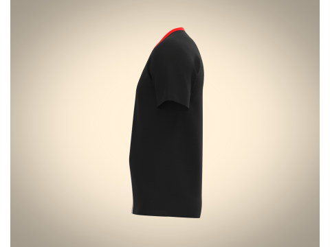 Men Black T-shirt Modelo 3D