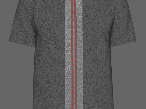 Men Black T-shirt Modelo 3D