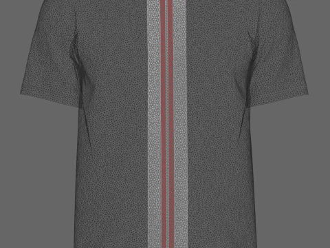 Men Black T-shirt 3D Model