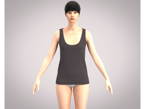 Ladies Tank Tops - 6 Styles Pack Modelo 3D