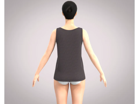 Ladies Tank Tops - 6 Styles Pack 3D Model