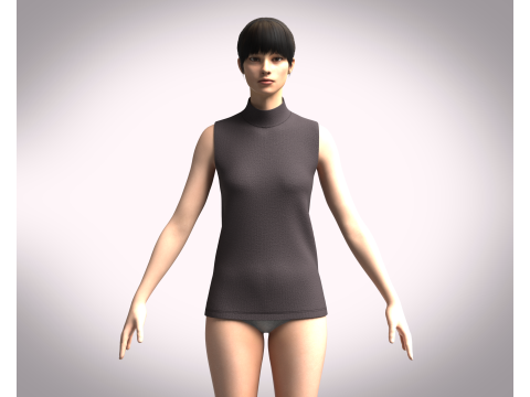 Ladies Tank Tops - 6 Styles Pack Modelo 3D