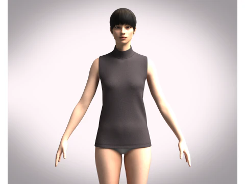 Ladies Tank Tops - 6 Styles Pack 3D Model