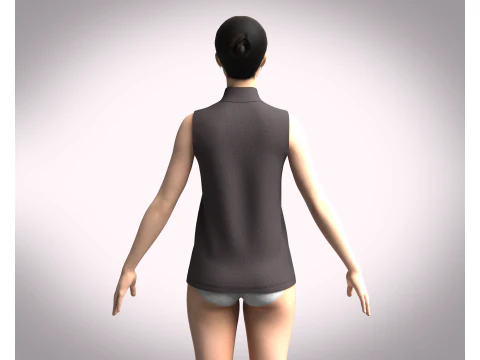 Ladies Tank Tops - 6 Styles Pack 3D Model