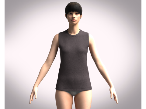 Ladies Tank Tops - 6 Styles Pack Modelo 3D