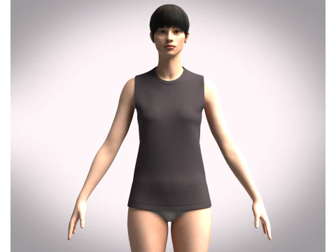 Ladies Tank Tops - 6 Styles Pack 3D Model