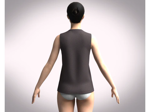 Ladies Tank Tops - 6 Styles Pack 3D Model