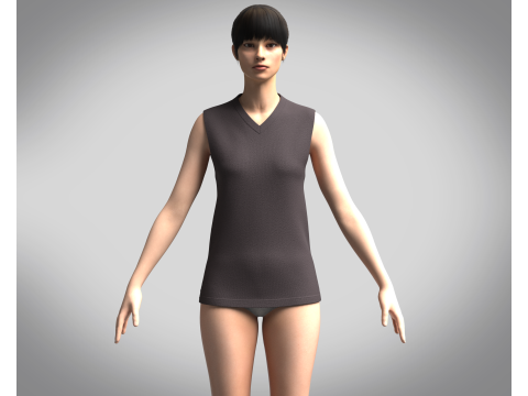 Ladies Tank Tops - 6 Styles Pack Modelo 3D