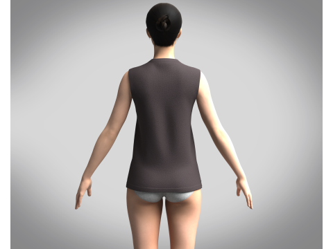 Ladies Tank Tops - 6 Styles Pack Modelo 3D
