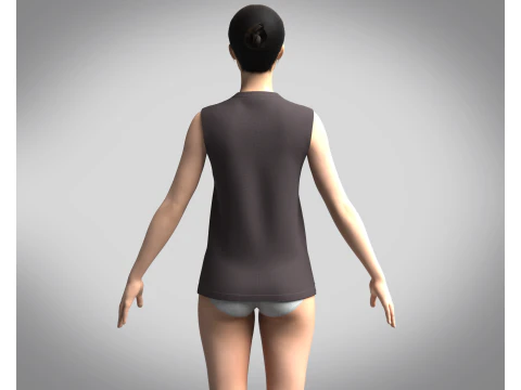 Ladies Tank Tops - 6 Styles Pack 3D Model